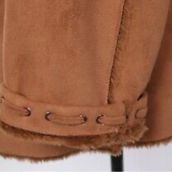 Dennis Basso Vintage Suede Sherpa Pennylane Coat - Picture 7 of 7